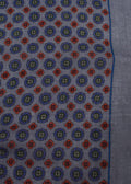 Timothy Everest Grey and Purple Patterned Pocket Square