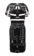 Hermes Black And White Belted Silk Dress Tunic