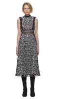 Self Portrait Black & White Floral Embroidered Dress