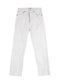 Agolde White Mid Rise Straight Leg Jeans