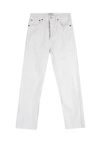 Agolde White Mid Rise Straight Leg Jeans