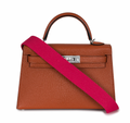 Hermès Cuivre Chèvre Mysore Leather Mini Kelly with Palladium Hardware