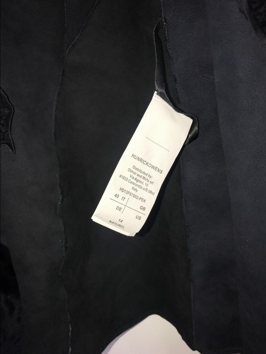 Rick Owens Hun collection Shearling Cape