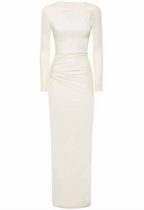 16arlington Nubria Draped Velvet Maxi Dress