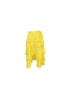 Yellow Ruffled Asymmetric Skirt