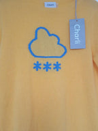 Charli Yellow Cloud Intarsia Cashmere Jumper