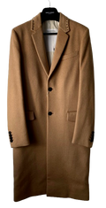 Camel Wood Rockstud Detail Coat