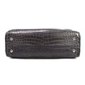 Asprey Grey Crocodile Leather Private Collection Handbag