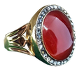 Antique 1820 Rose Cut Diamond and Carnelian Ring