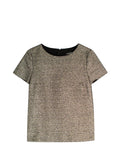 Chanel  Metallic Gold Tweed Top