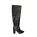 Stuart Weitzman Black Leather Point Toe Knee Boots