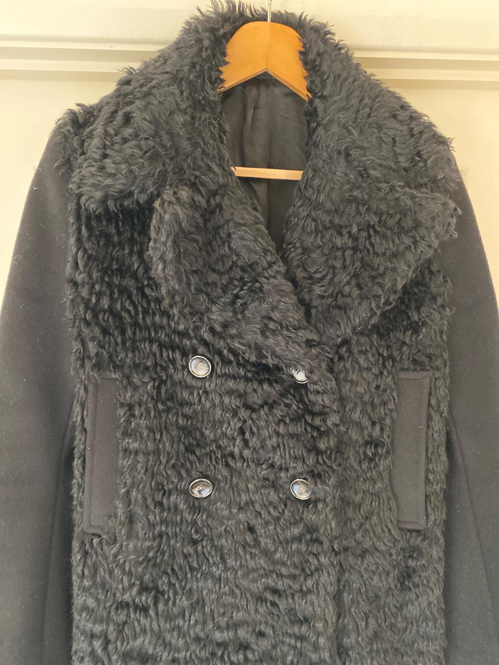 Shearling Panelled Pea Coat