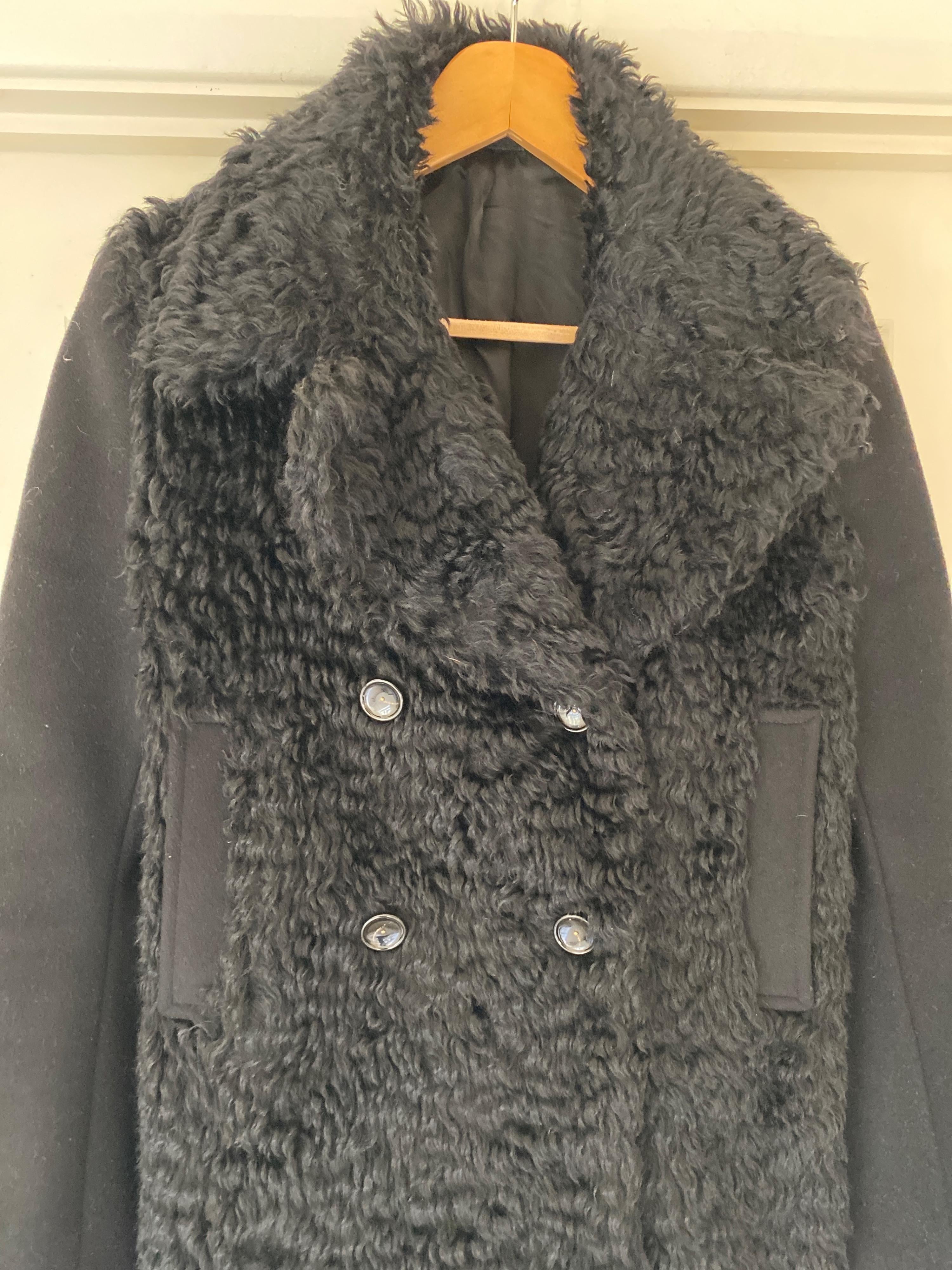 Shearling Panelled Pea Coat