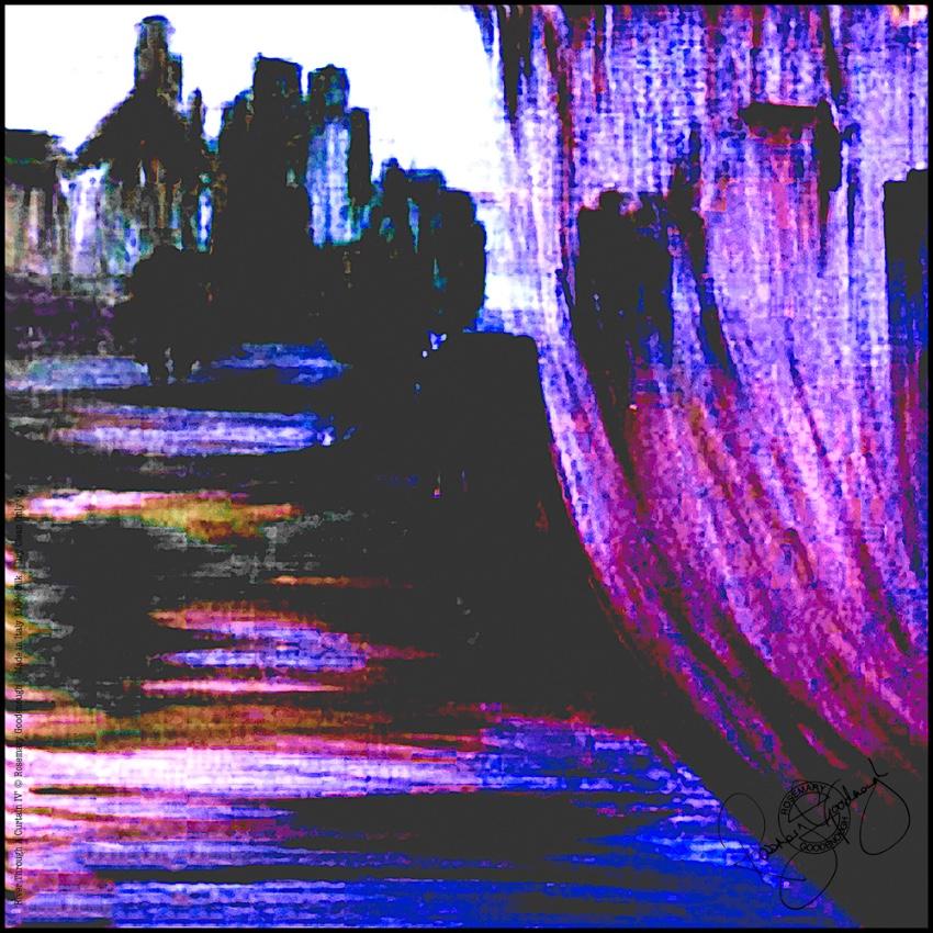 Rosemary Goodenough River Through a Curtain IV Silk Scarf