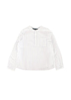 Kids 6Y White Striped Cotton Shirt