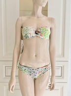 Cotton Club Italy Couture Floral Bandeau Tie Bikini