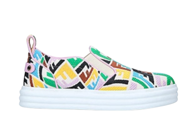 Fendi Slip on Logo Trainers