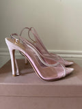Gianvito Rossi Pink PVC Crystelle Heeled Sandals