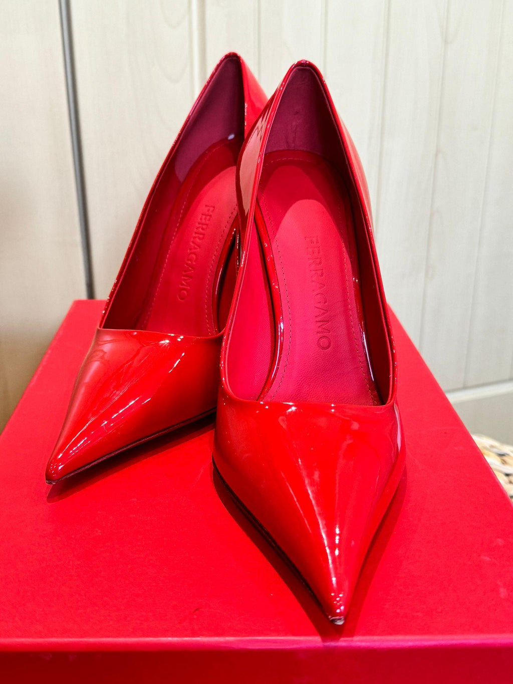 Ferragamo Red Eva Pumps