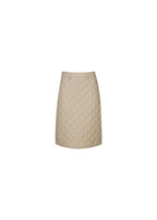 Luna Quilted Leather Midi Skirt