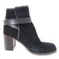 Studio Pollini buckled black suede ankle boots