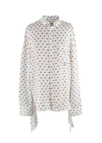 Balenciaga Ivory Monogram Silk Oversized Shirt