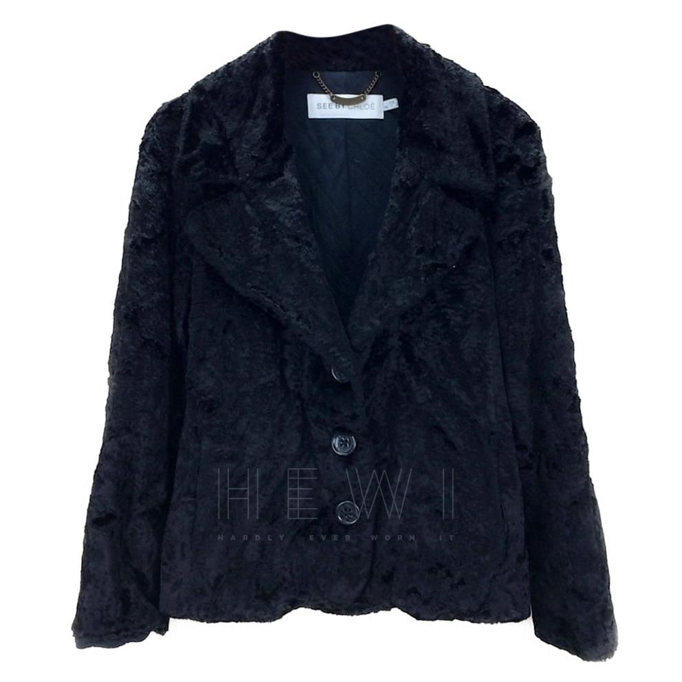 See By Chloe Black Velvet Jacket