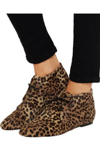 Isabel Marant Etoile leopard print lace-up boots