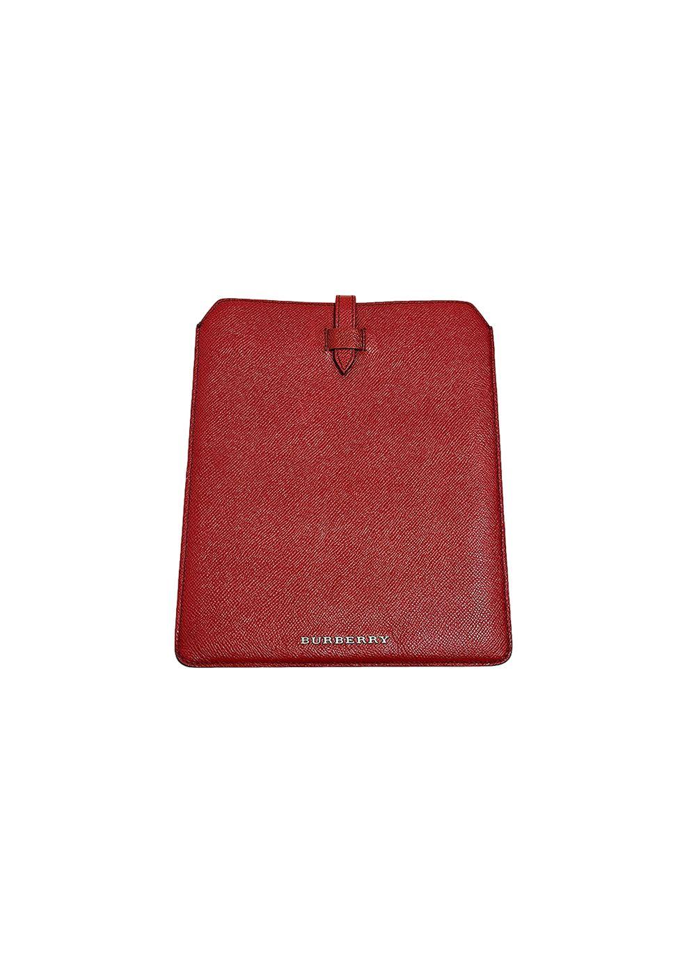 Red Grained Leather iPad Case