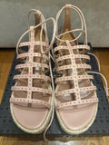 Alaia Pink Lace Up Sandals