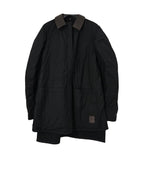 Loewe Black Leather Collared Jacket/Coat