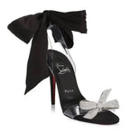 Christian Louboutin Black Crystal Bow  Astrinodo Sandals
