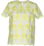 Manoush white & yellow floral lace top