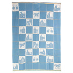 Hermès Bleu Denim Les Cabanes Blanket