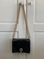 Saint Laurent Vintage Black Leather Flap Bag