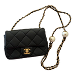 Chanel Black Lambskin ‘Pearl Crush’ Classic