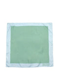 Turnbull Asser Blue and Green Silk Pocket Square