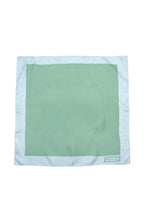 Turnbull Asser Blue and Green Silk Pocket Square