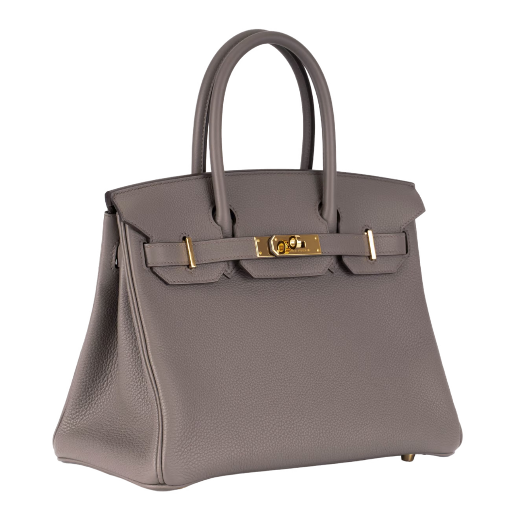 Hermès Birkin 30cm Togo Etain with Gold Hardware
