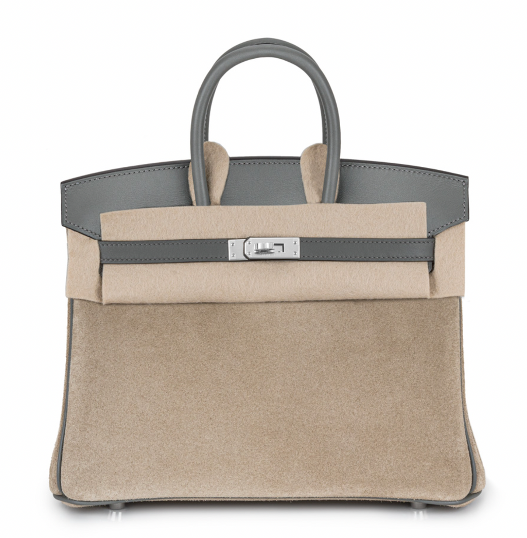 Hermes Gris Meyer & Gris Caillou Grizzly Birkin 25 PHW