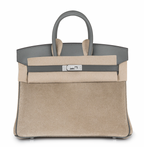 Hermes Gris Meyer & Gris Caillou Grizzly Birkin 25 PHW