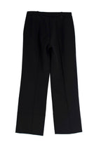 The Row Black Stretch Straight Leg Trousers