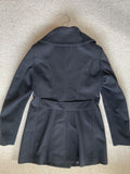 Burberry Black Double Breasted Wool Peacoat