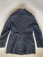 Burberry Black Double Breasted Wool Peacoat