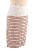 Genoux Metallic Striped Tweed Skirt