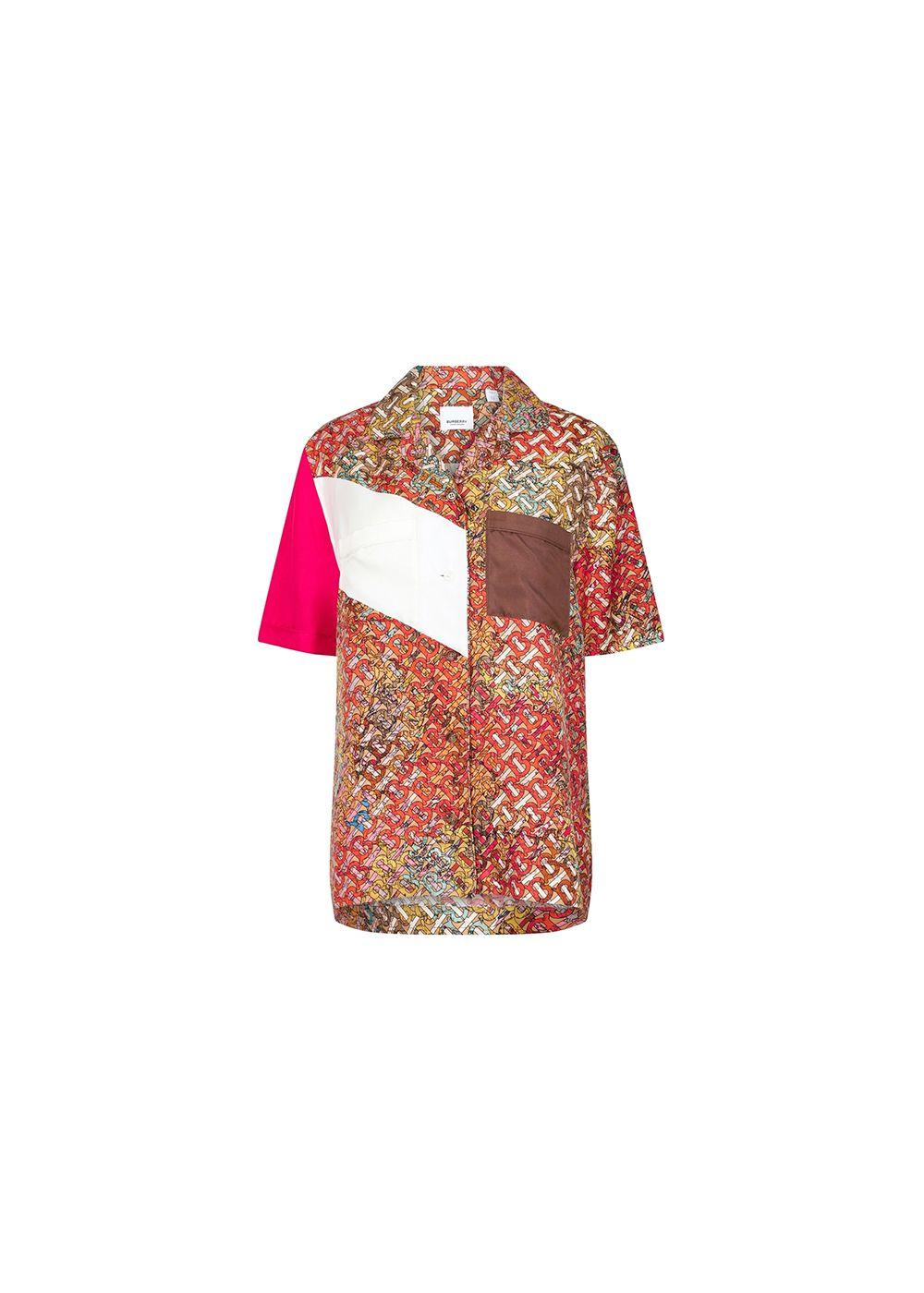 multicolour cotton map print shirt