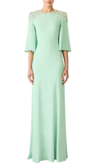 Jenny Packham Daze Minimal Gown Sculpted Sleeves