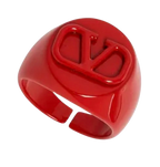 Valentino  Red Signet Ring Size R
