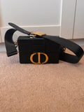 Small Black Leather Montaigne 30 Bag
