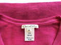 Pink Silk-Cashmere Cropped Fine Knit Cardigan